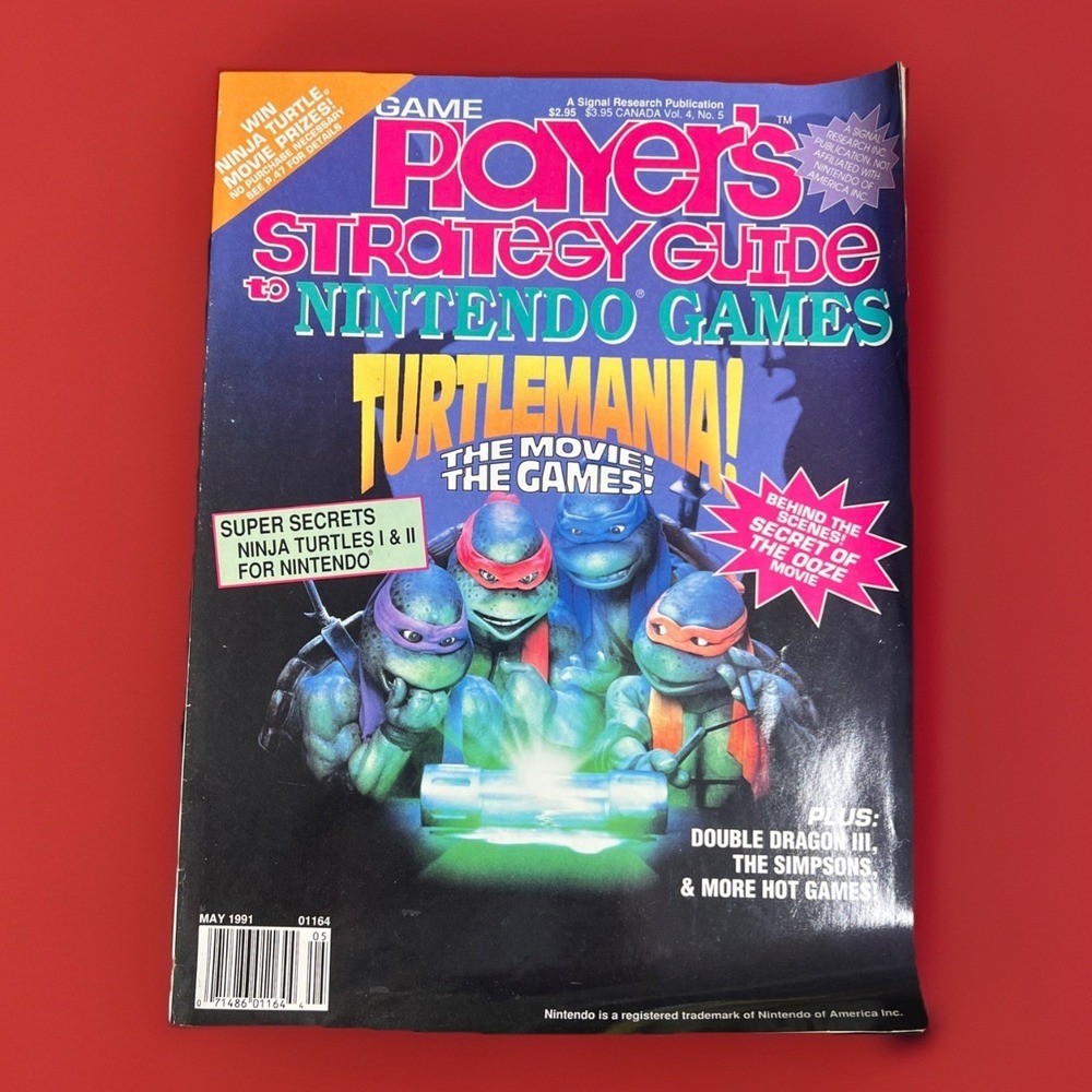Players Strategy Guide to Nintendo Games Turtlemania Magazine May 1991 TMNT